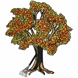 Flowers And Tree Embroidery Design 1